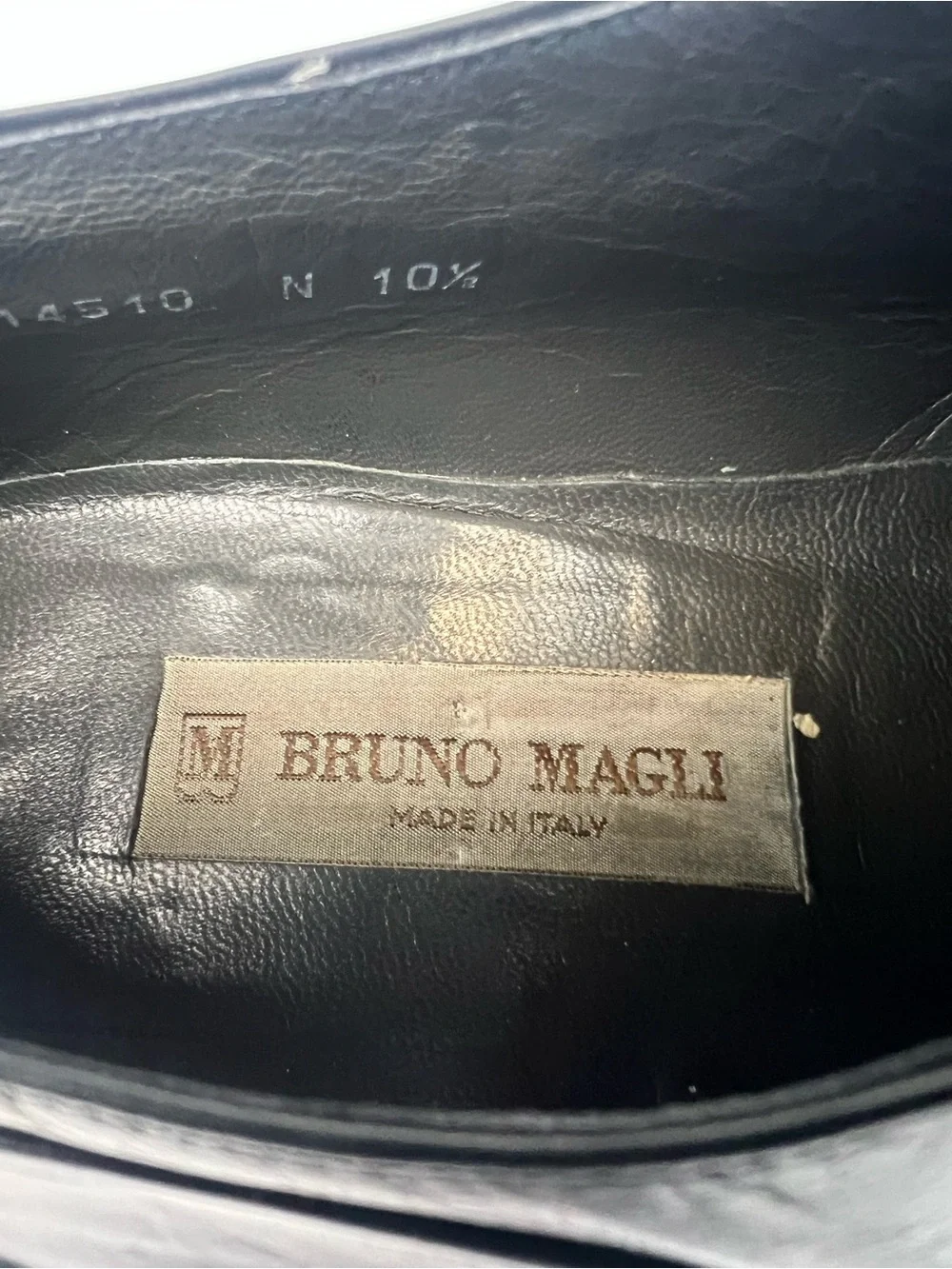 Vintage 80s Bruno Magli Italy Black Luxury Leather Lace Up Shoes Oxfords  10.5 N